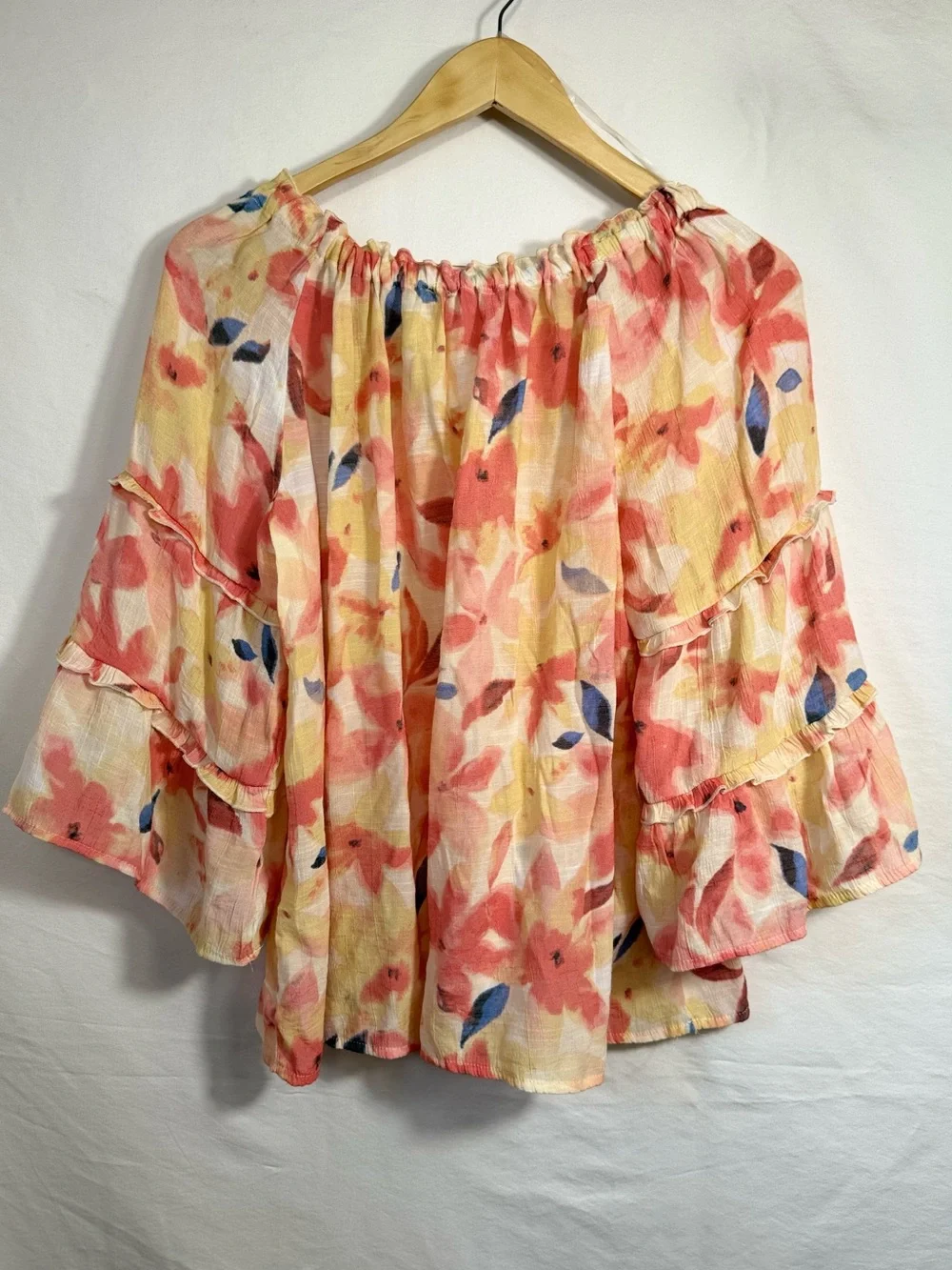 Zac & Rachel Floral Off-the-Shoulder Blouse - Picture 3 of 5